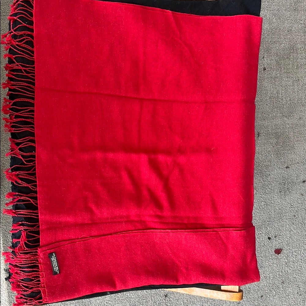 Elegant Red Pashmina Silk Scarf